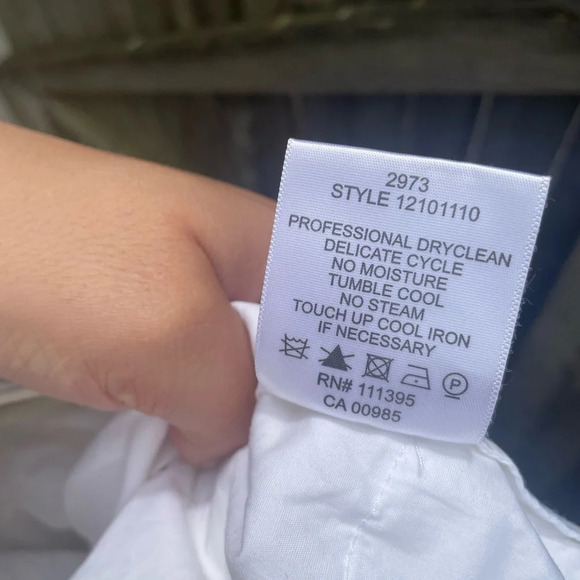 TORY BURCH WHITE RUFFLE BLOUSE - Picture 4 of 5